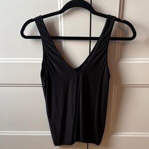 Aerie Black V-Neck Tank Top